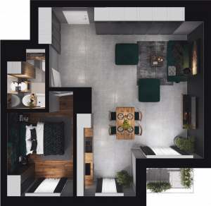 Lokal mieszkalny - 2 pokoje z&nbsp;aneksem kuchennym